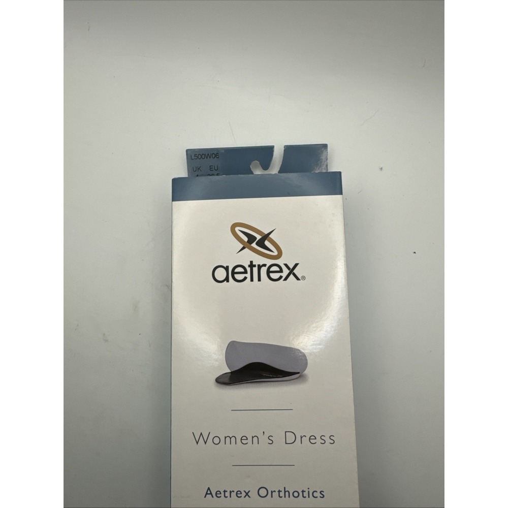 L500W06 Aetrex Women's Dress Orthotics Size 6 Med High Arch Support